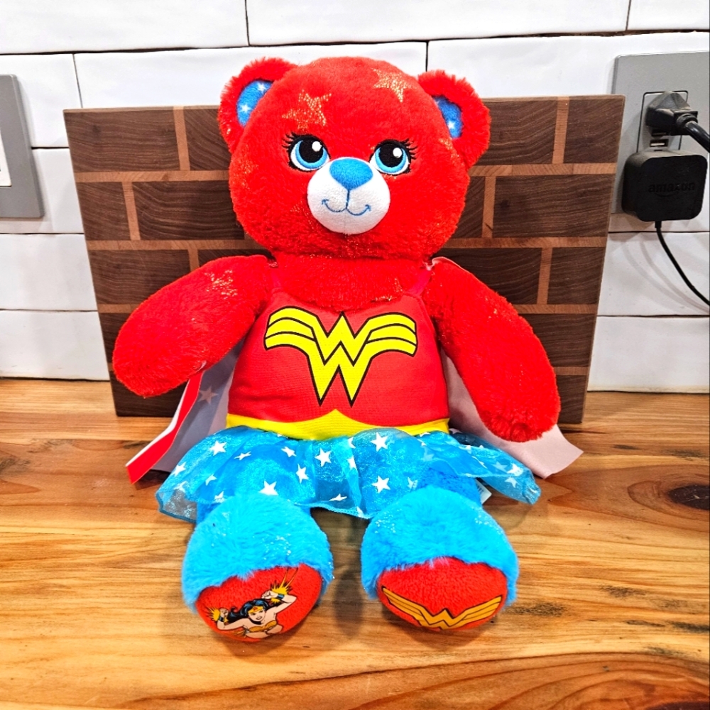Build-A-Bear DC Comics Wonder Woman Logo Bear Plush with Costume